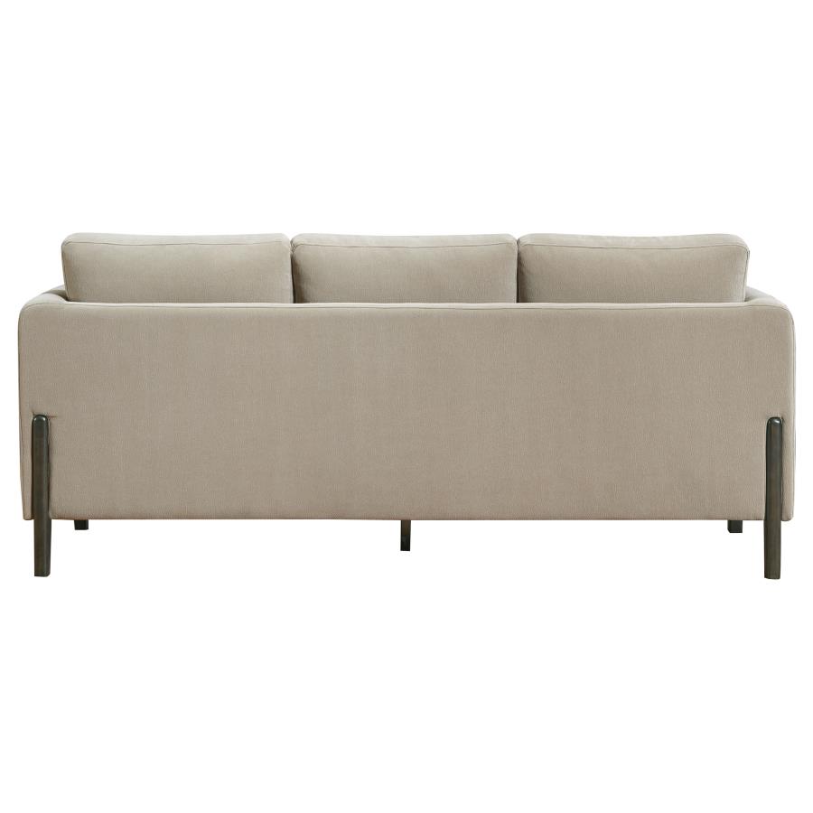 Islington Fabric Upholstered Panel Arm Sofa Taupe view 5