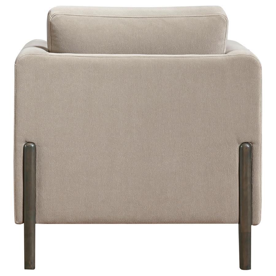 Islington Fabric Upholstered Panel Arm Accent Chair Taupe view 5