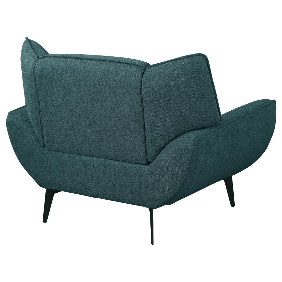Acton Upholstered Flared Arm Accent Chair Teal Blue view 7