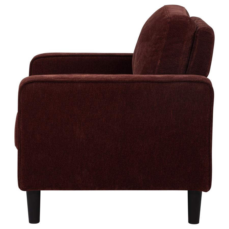 Ruth Fabric Upholstered Track Arm Accent Chair Rust Red view 5