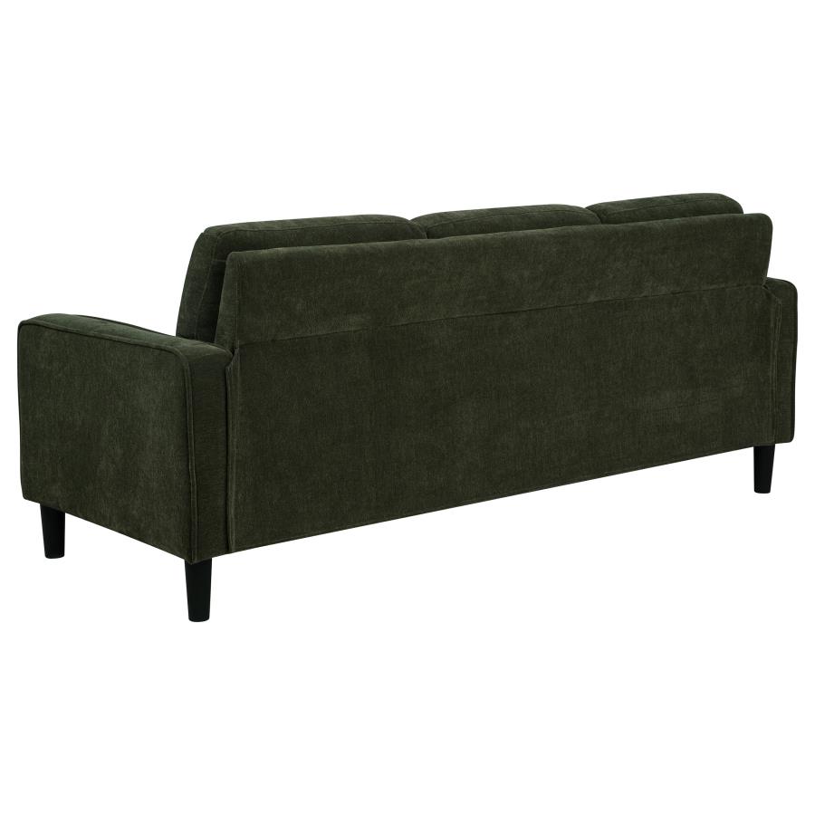 Ruth 3-piece Fabric Upholstered Track Arm Sofa Matcha Green view 5