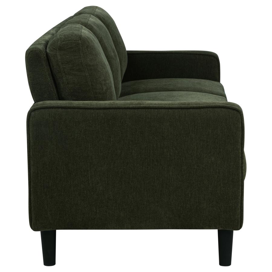 Ruth 3-piece Fabric Upholstered Track Arm Sofa Matcha Green view 6
