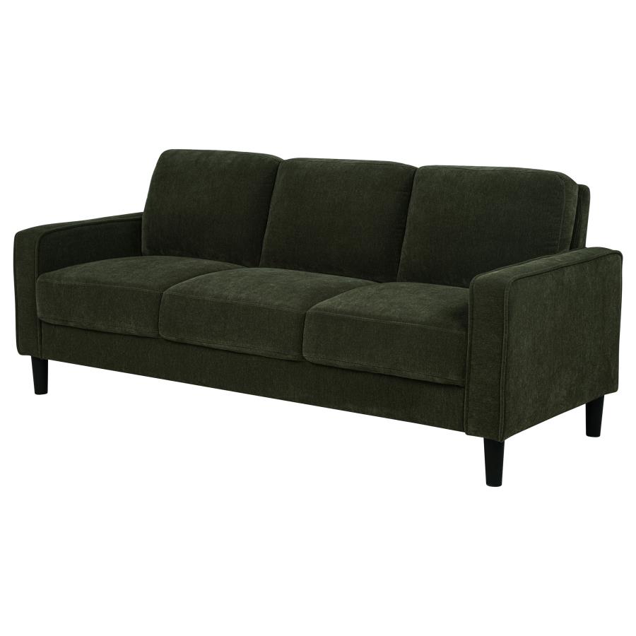 Ruth 77-inch Fabric Upholstered Track Arm Sofa Matcha Green view 4