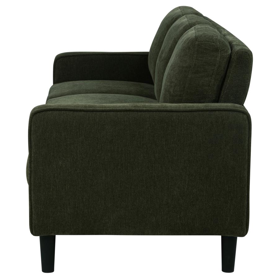 Ruth 77-inch Fabric Upholstered Track Arm Sofa Matcha Green view 5