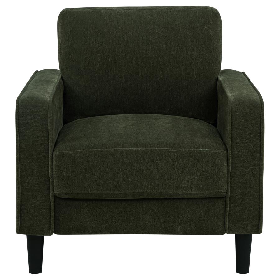 Ruth Fabric Upholstered Track Arm Accent Chair Matcha Green view 3