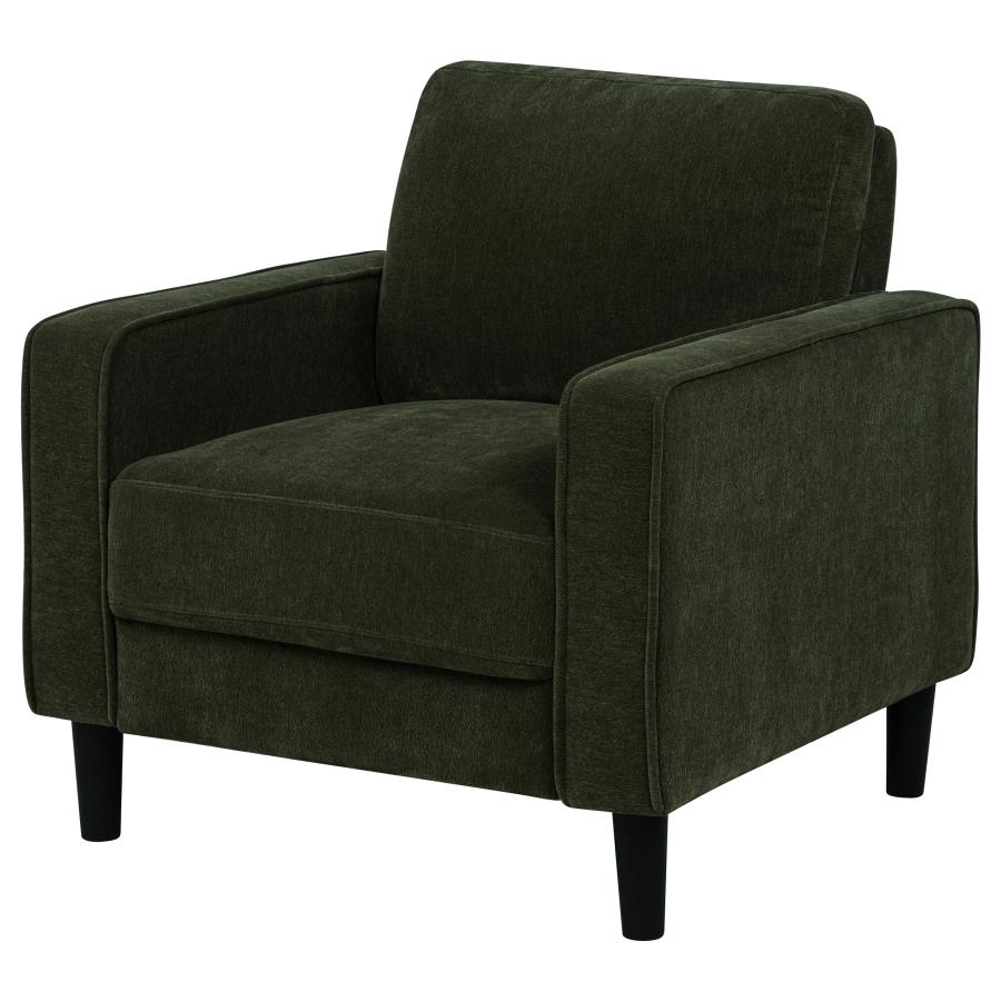 Ruth Fabric Upholstered Track Arm Accent Chair Matcha Green view 4