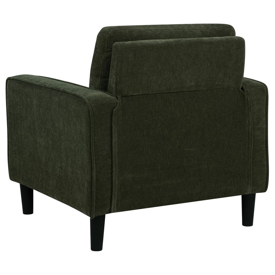 Ruth Fabric Upholstered Track Arm Accent Chair Matcha Green view 6