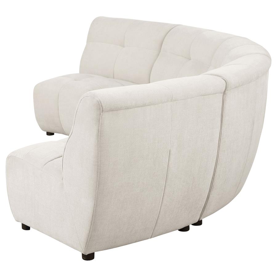 Charlotte 5-piece Upholstered Modular Sectional Sofa Ivory view 5