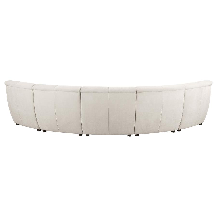 Charlotte 5-piece Upholstered Modular Sectional Sofa Ivory view 6