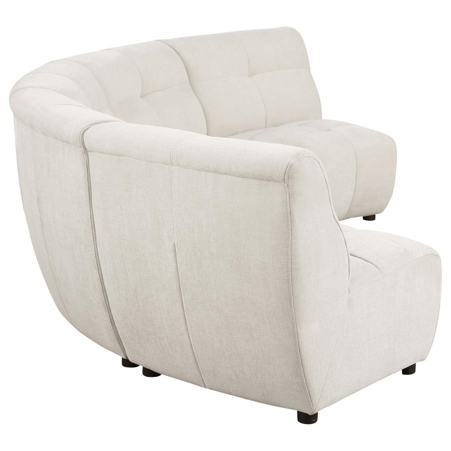 Charlotte 5-piece Upholstered Modular Sectional Sofa Ivory view 7