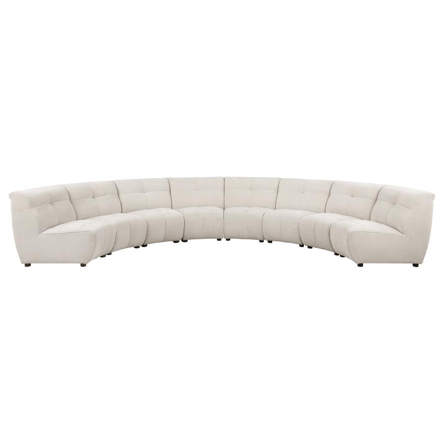 Charlotte 8-piece Upholstered Modular Sectional Sofa Ivory view 3
