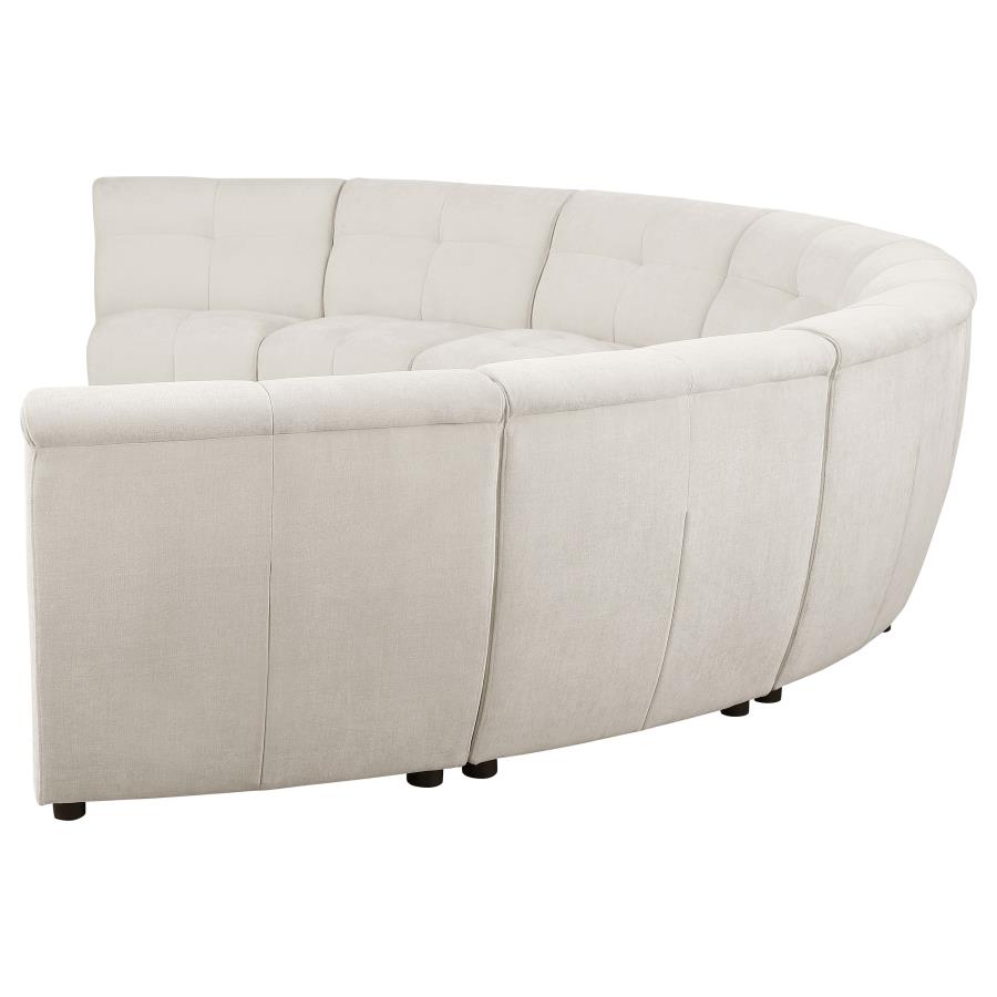 Charlotte 8-piece Upholstered Modular Sectional Sofa Ivory view 5