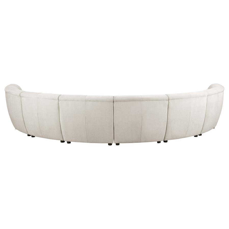 Charlotte 8-piece Upholstered Modular Sectional Sofa Ivory view 6
