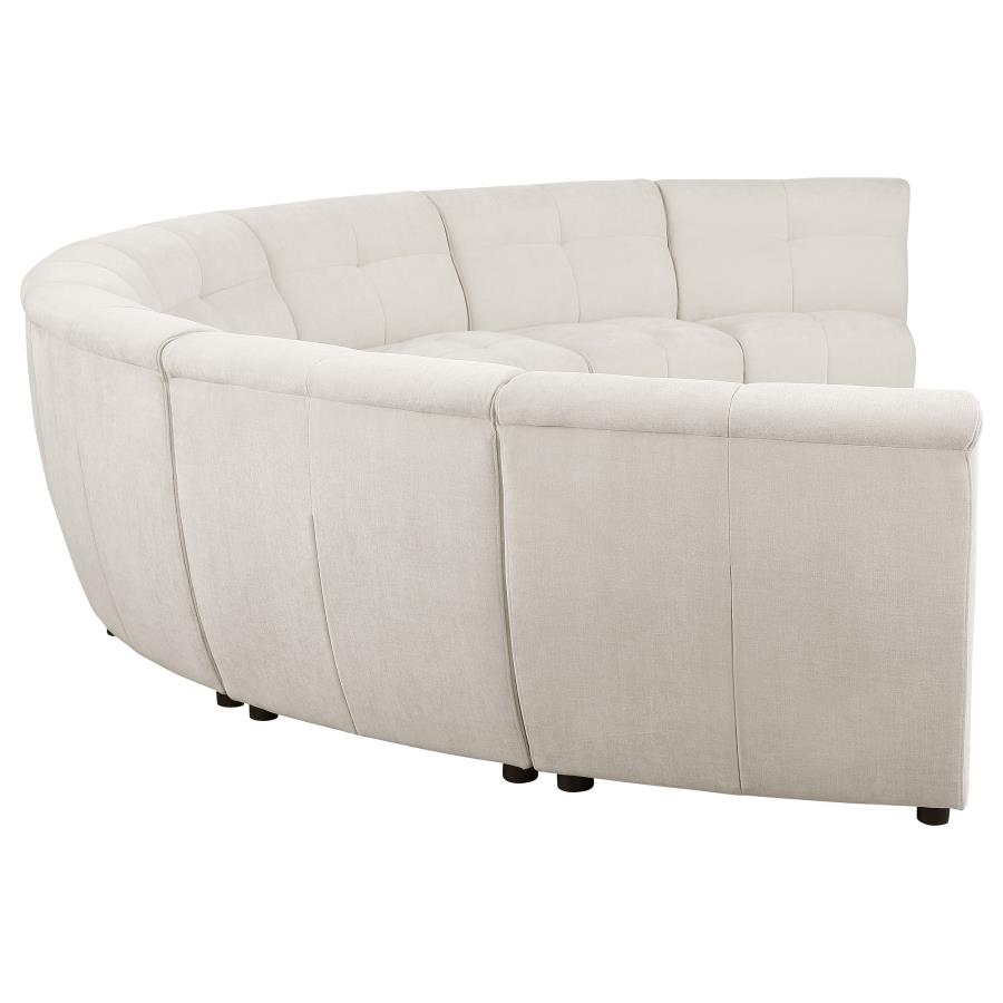 Charlotte 8-piece Upholstered Modular Sectional Sofa Ivory view 7