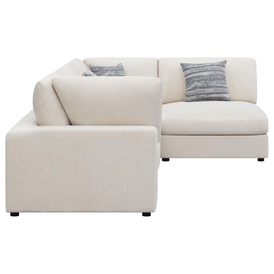 Serene 4-piece Upholstered Modular Sectional Sofa Beige view 5