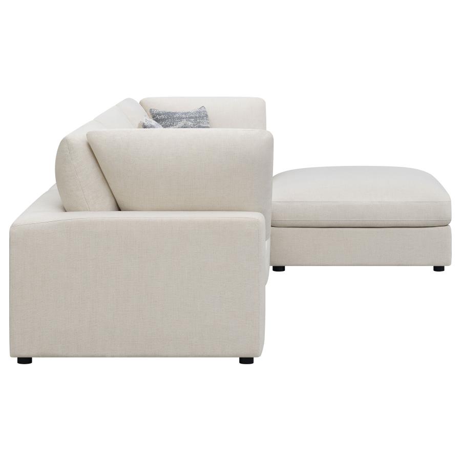Serene 4-piece Upholstered Modular Sectional Sofa Beige view 5