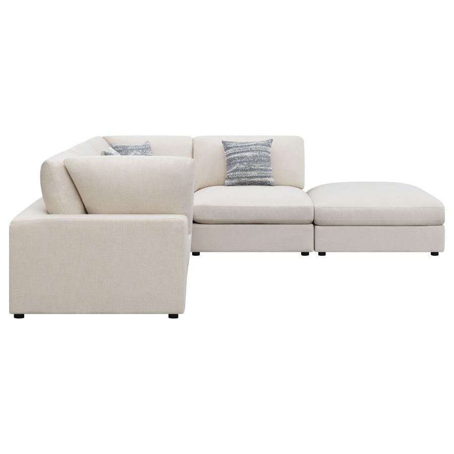 Serene 5-piece Upholstered Modular Sectional Sofa Beige view 5