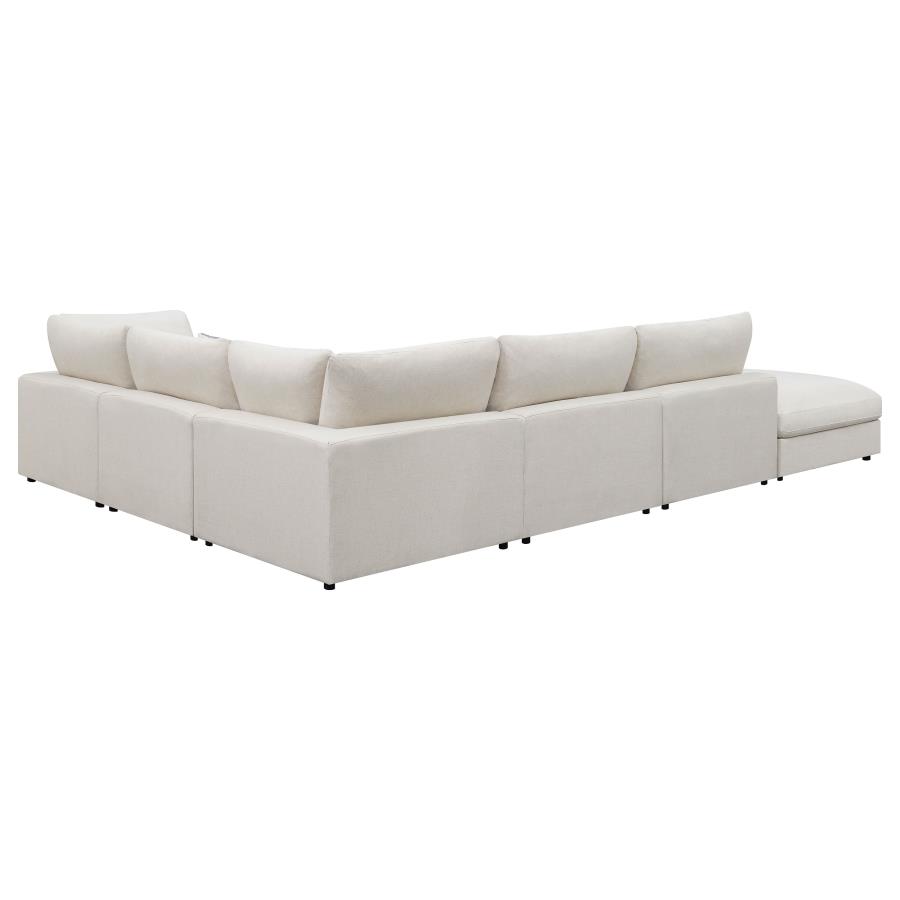 Serene 6-piece Upholstered Modular Sectional Sofa Beige view 4