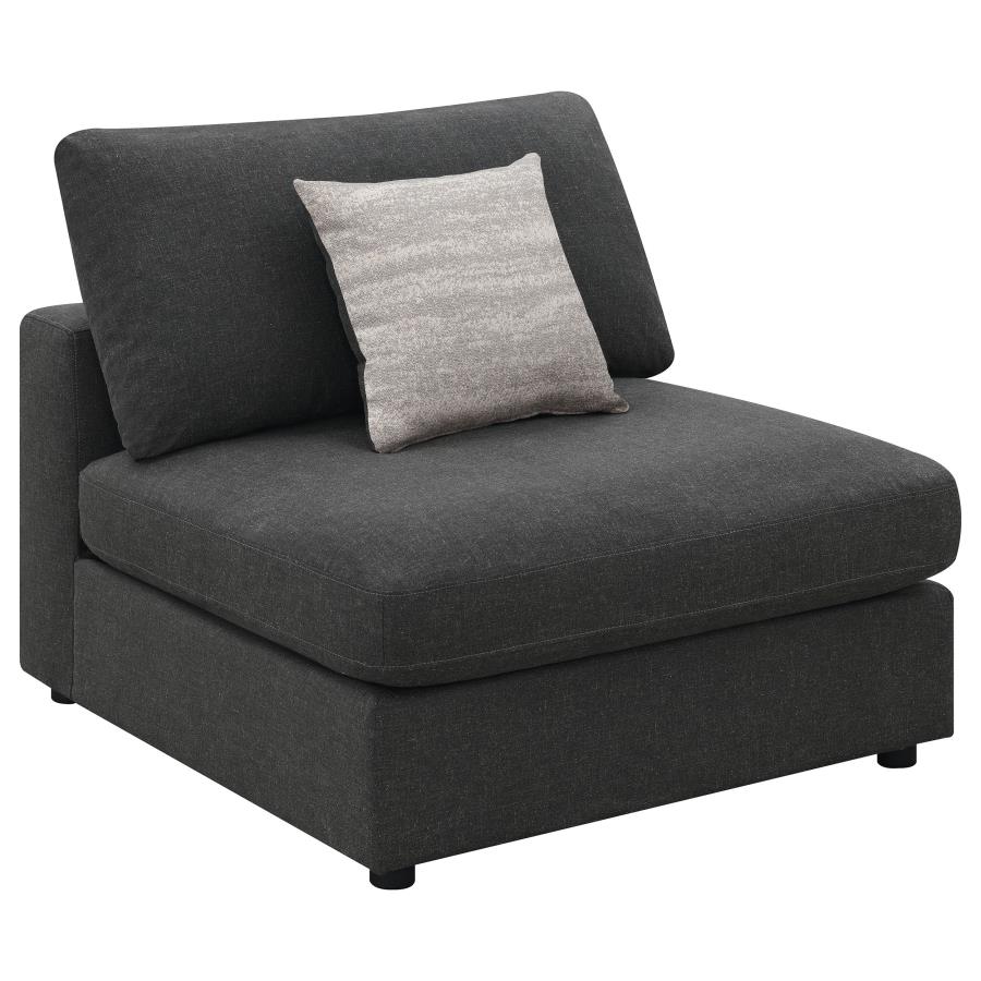 Serene 4-piece Upholstered Modular Sectional Sofa Charcoal view 6