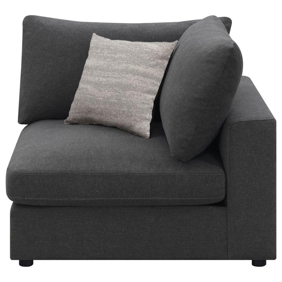 Serene Upholstered Corner Charcoal view 2