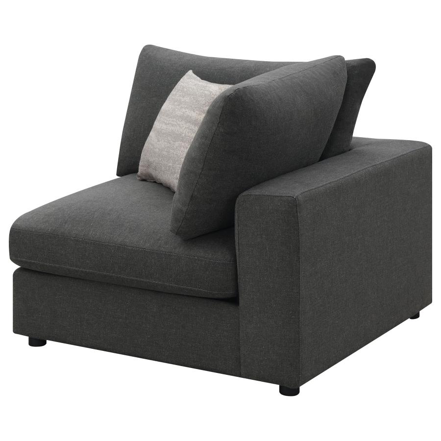 Serene Upholstered Corner Charcoal view 3