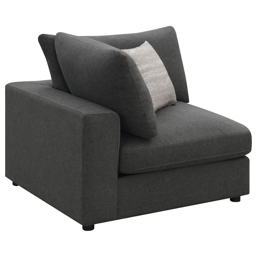 Serene Upholstered Corner Charcoal view 5