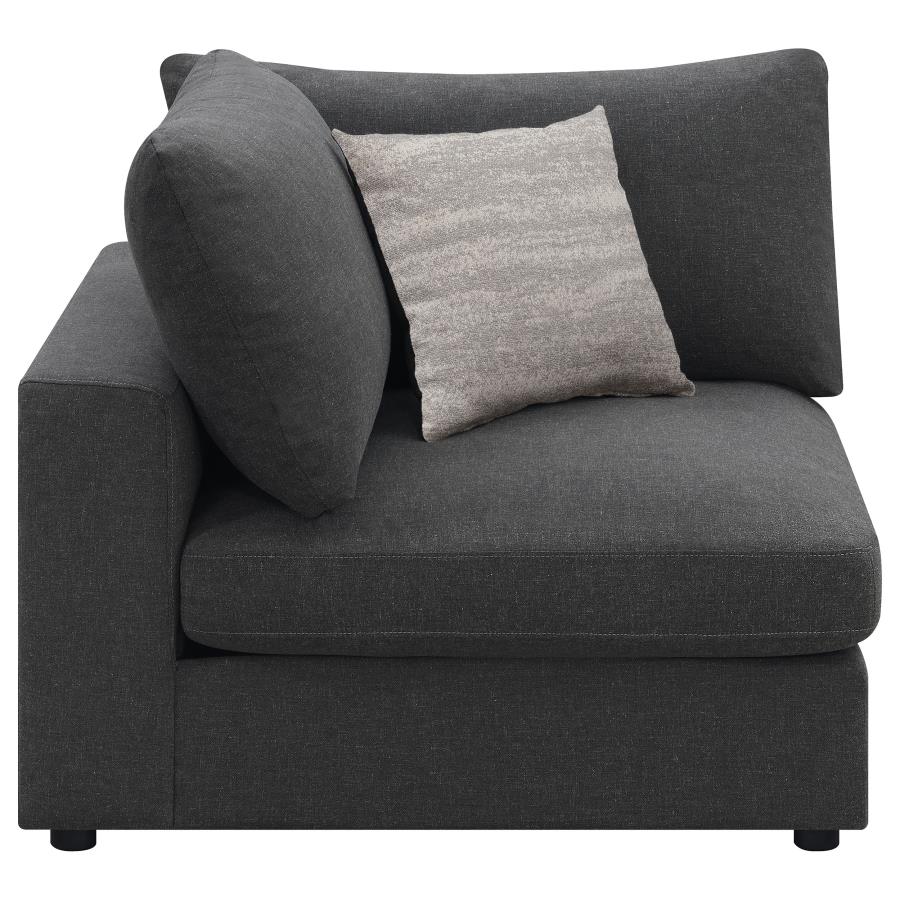Serene Upholstered Corner Charcoal view 6