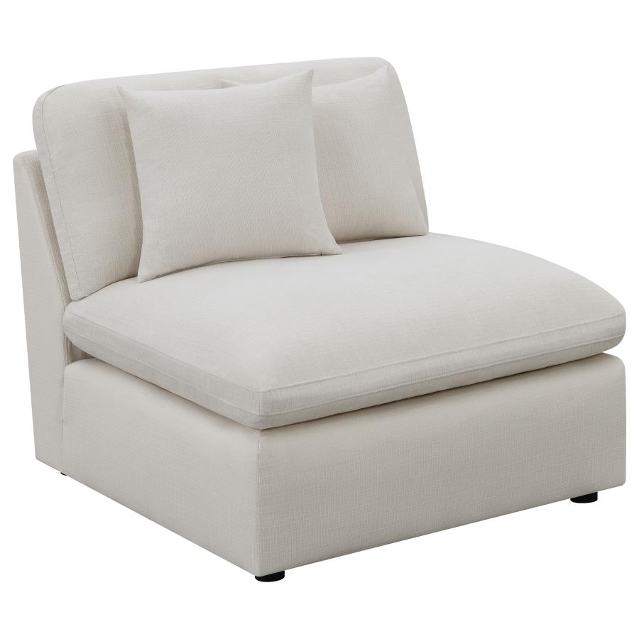 Hobson 6-piece Upholstered Modular Sectional Sofa Ivory view 6