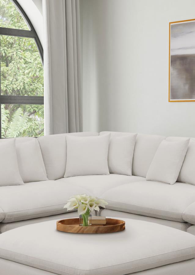 Hobson Upholstered Corner Ivory view 2