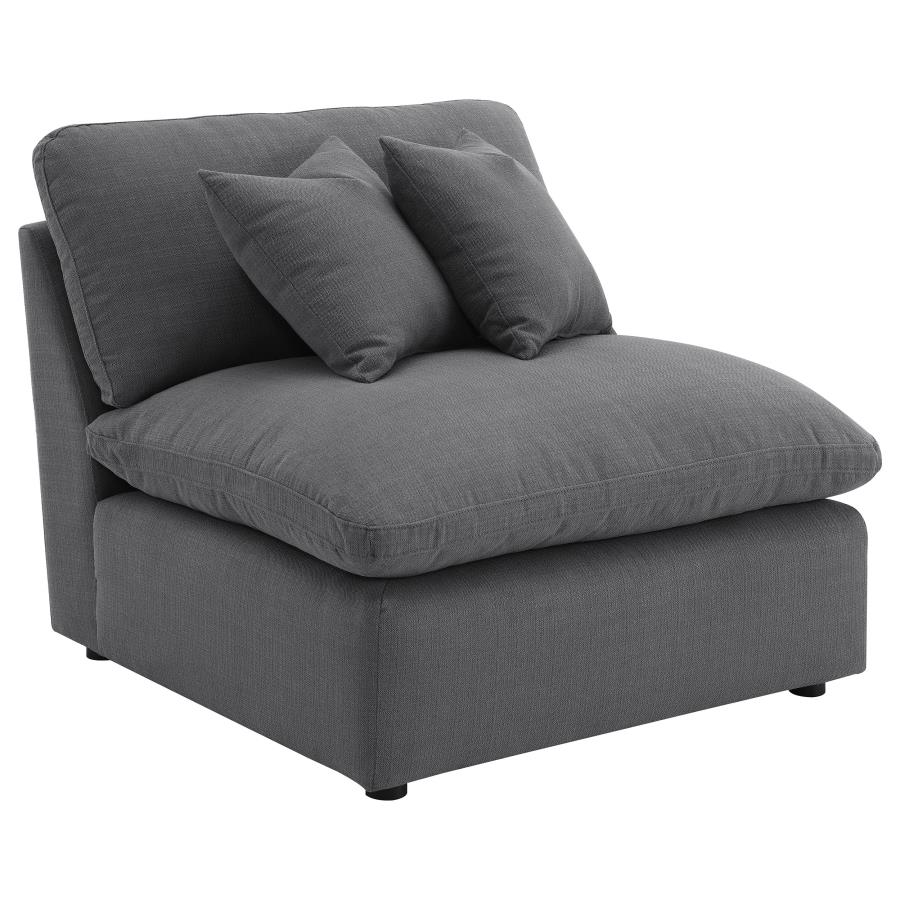 Hobson 6-piece Upholstered Modular Sectional Sofa Charcoal view 4