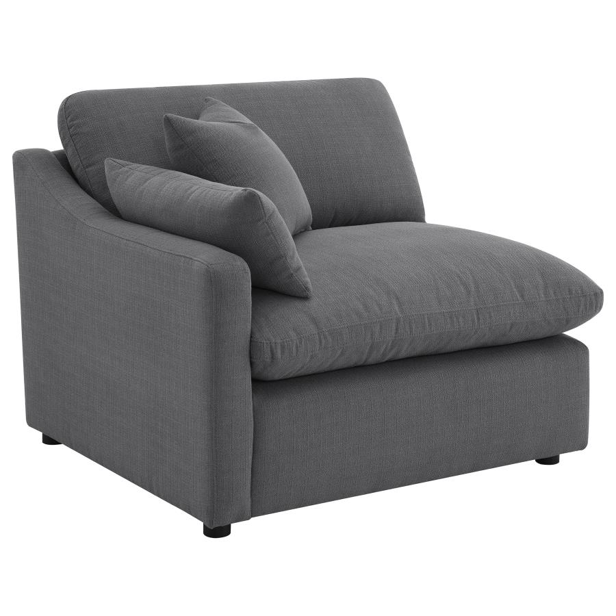 Hobson 6-piece Upholstered Modular Sectional Sofa Charcoal view 7