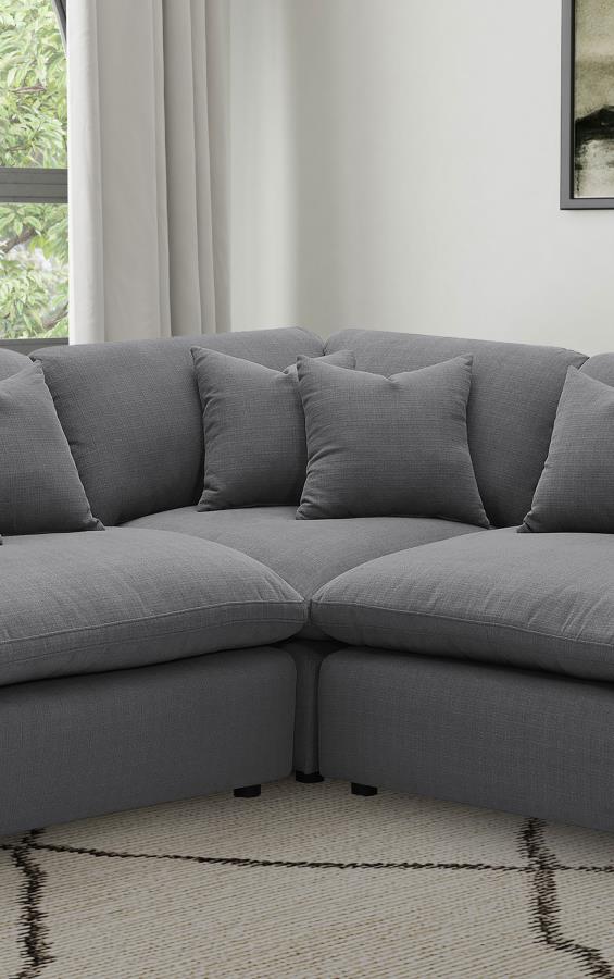 Hobson Upholstered Corner Charcoal view 2