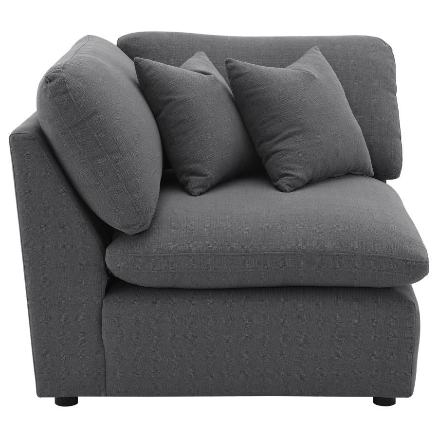Hobson Upholstered Corner Charcoal view 4