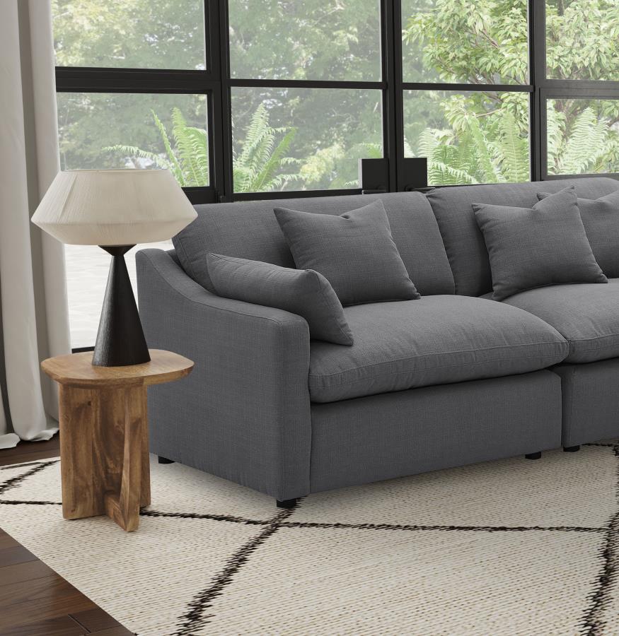 Hobson Upholstered LAF Chair Charcoal view 2