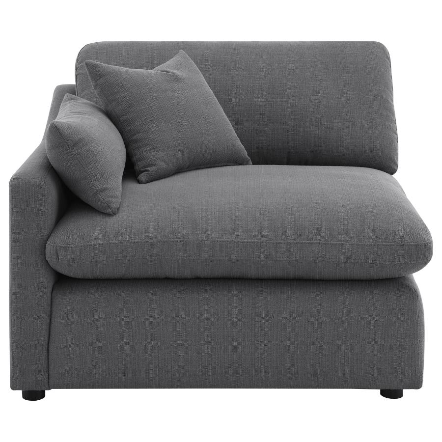 Hobson Upholstered LAF Chair Charcoal view 3