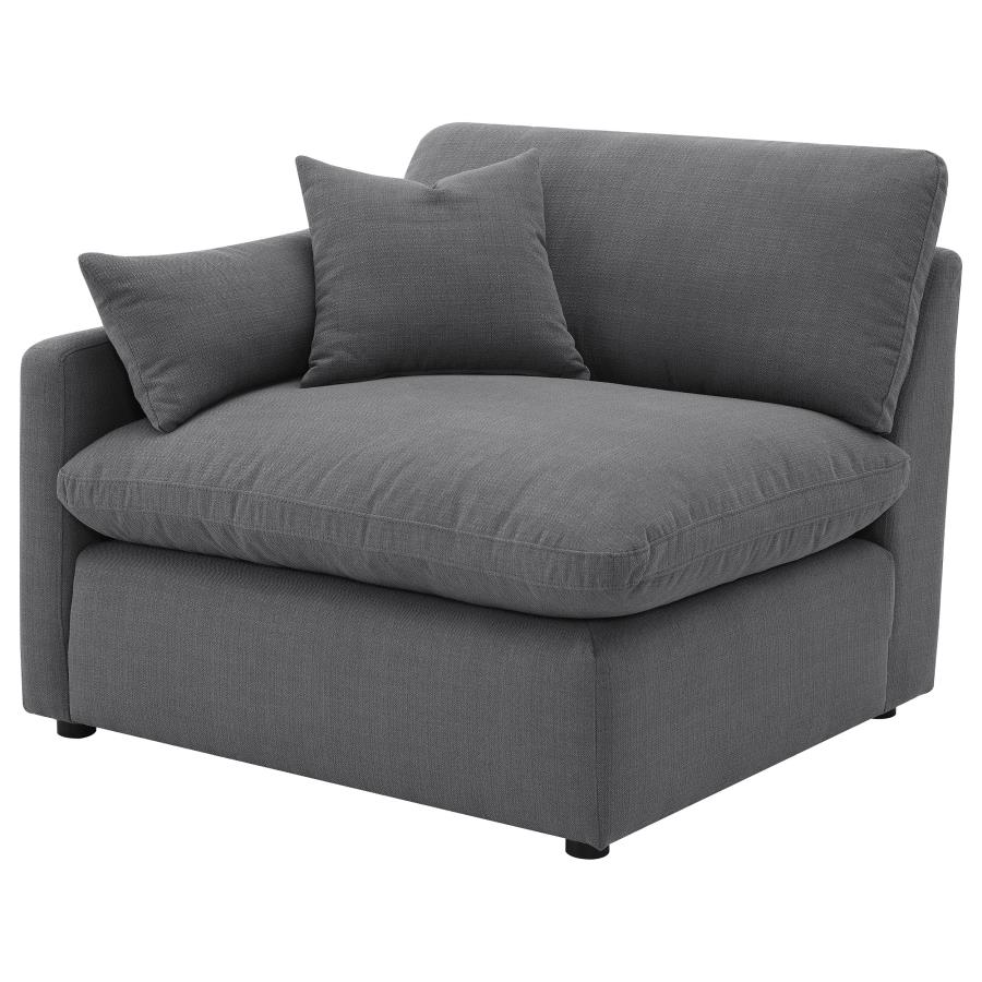 Hobson Upholstered LAF Chair Charcoal view 4