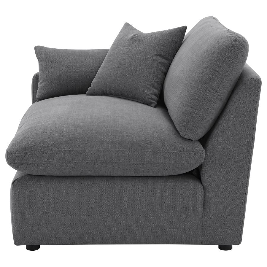 Hobson Upholstered LAF Chair Charcoal view 5