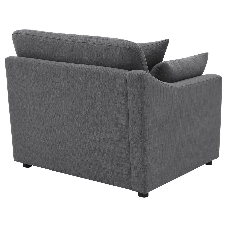 Hobson Upholstered LAF Chair Charcoal view 7