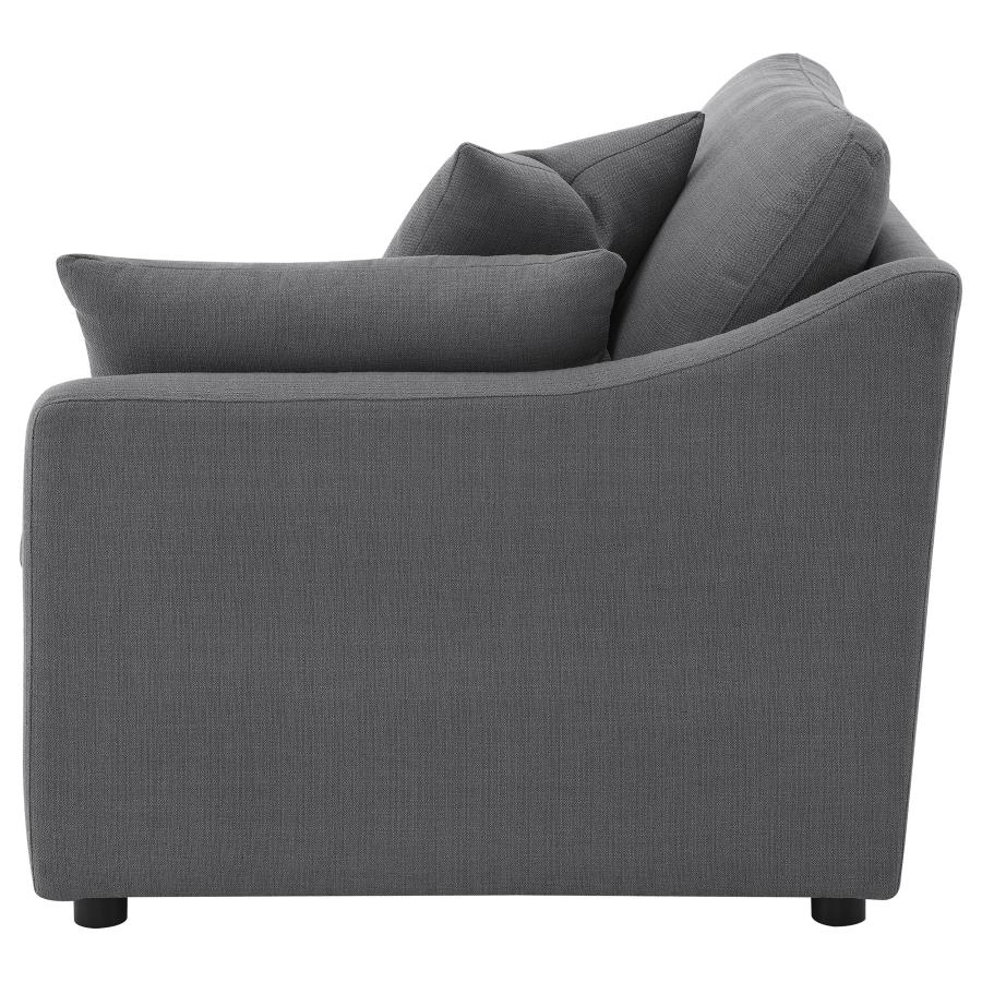 Hobson Upholstered RAF Chair Charcoal view 5