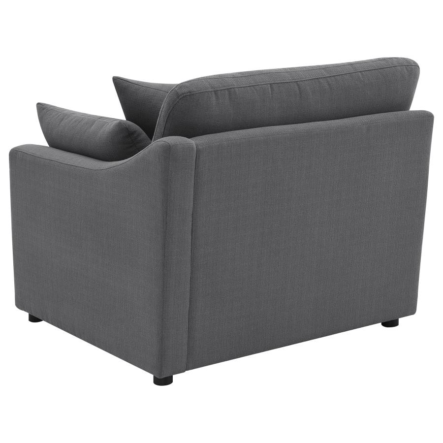Hobson Upholstered RAF Chair Charcoal view 6