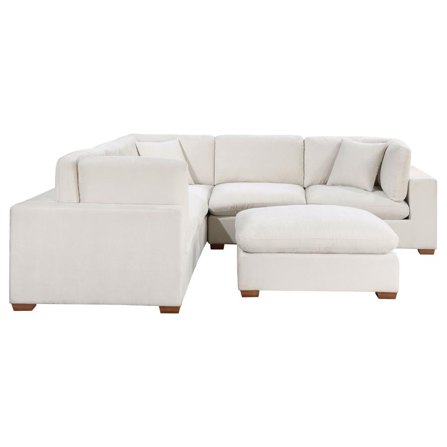 Lakeview 6-piece Upholstered Modular Sectional Sofa Ivory view 3