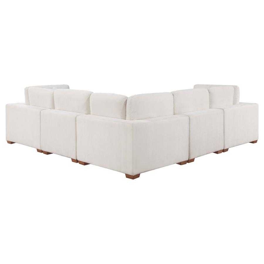 Lakeview 6-piece Upholstered Modular Sectional Sofa Ivory view 4