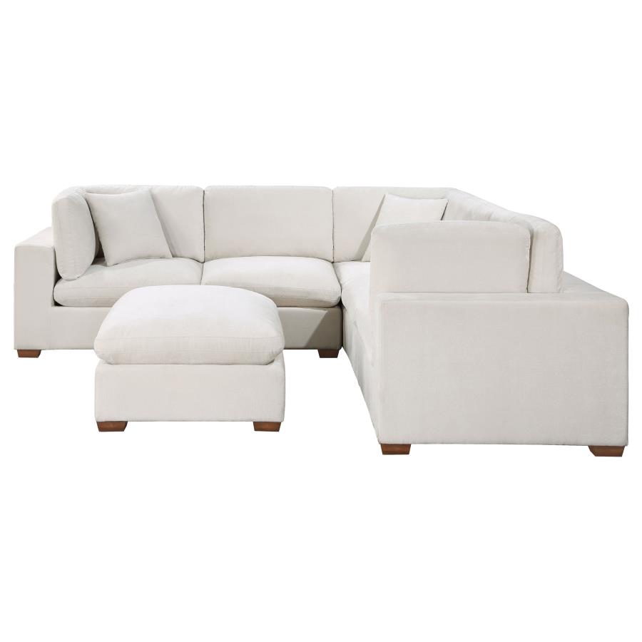Lakeview 6-piece Upholstered Modular Sectional Sofa Ivory view 5