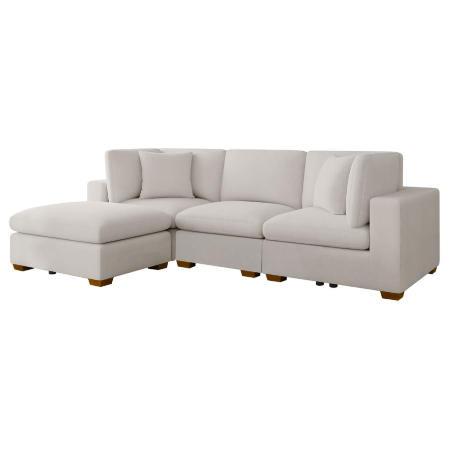 Lakeview 5-piece Upholstered Modular Sectional Sofa Ivory view 3