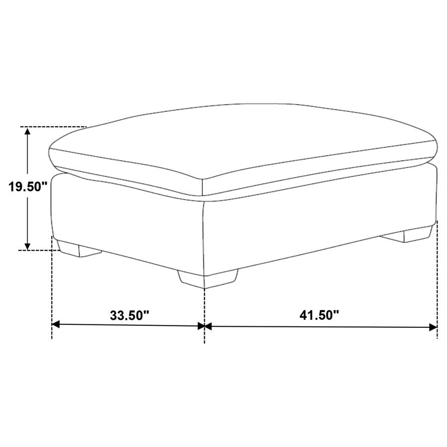 Lakeview Rectangular Upholstered Ottoman Ivory view 6