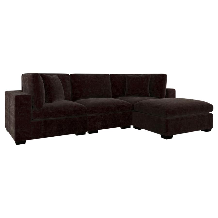 Lakeview 5-piece Upholstered Modular Sectional Chocolate view 3