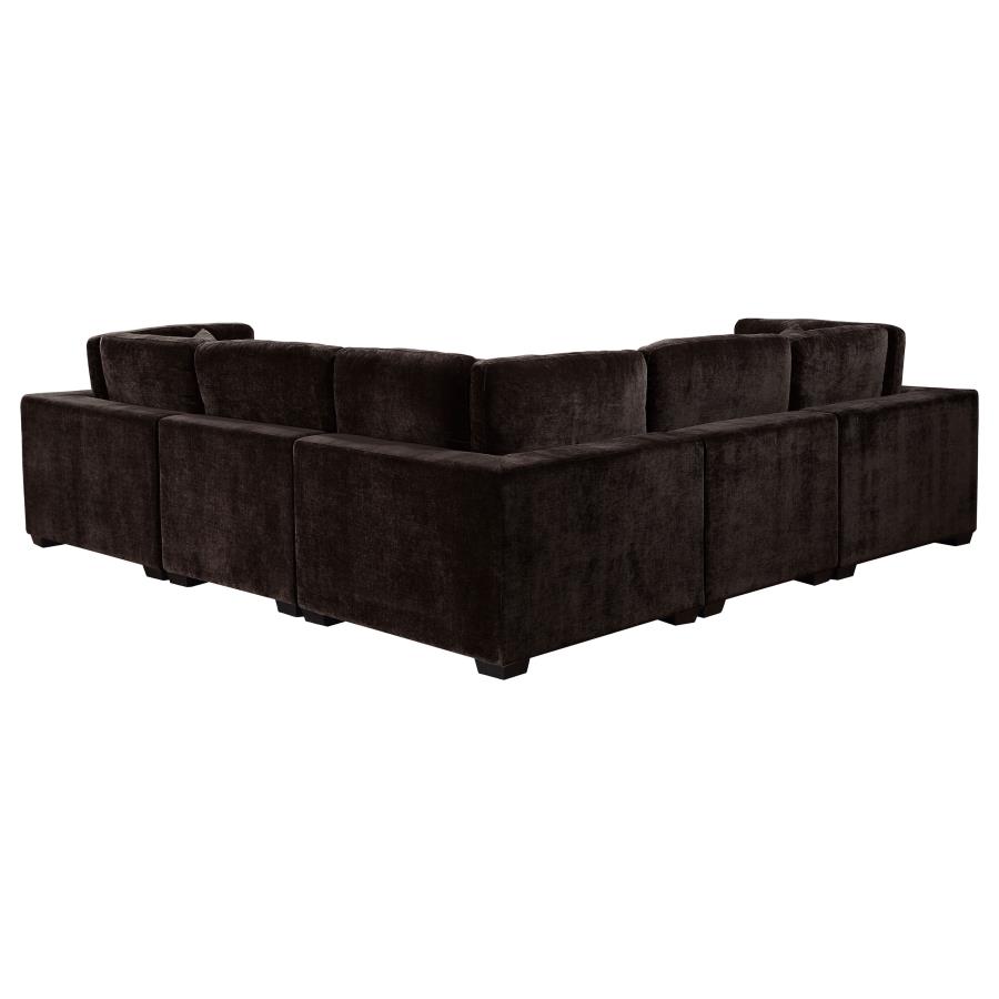 Lakeview 5-piece Upholstered Modular Sectional Chocolate view 7