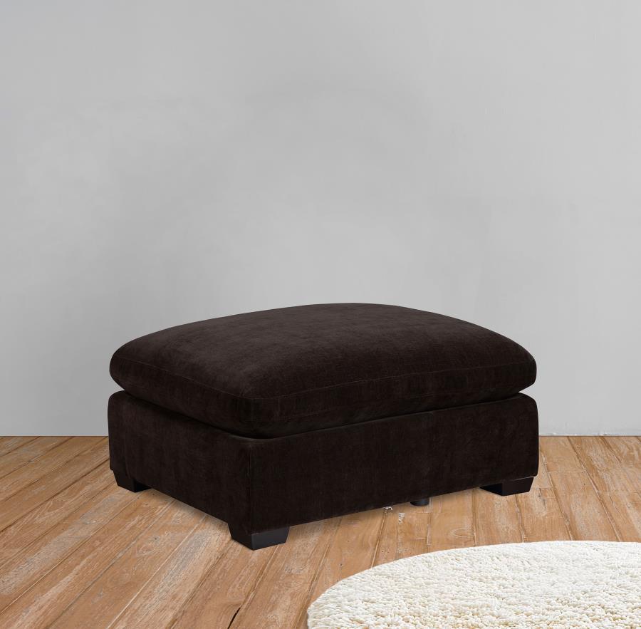 Lakeview Rectangular Upholstered Ottoman Dark Chocolate view 2