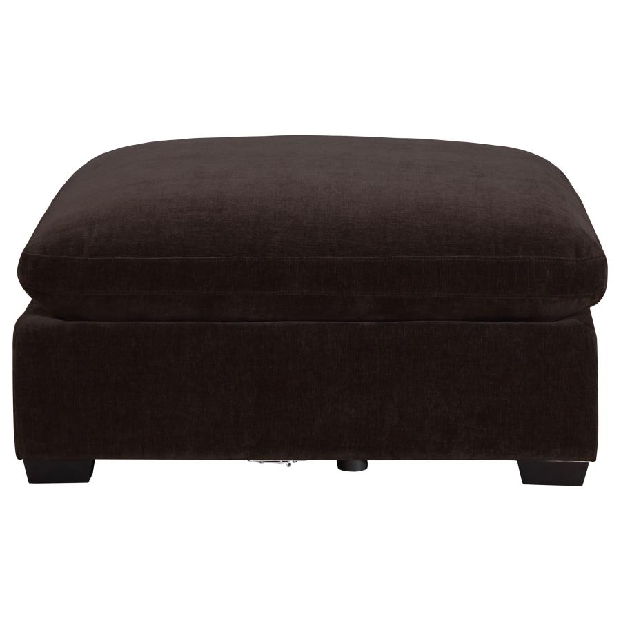 Lakeview Rectangular Upholstered Ottoman Dark Chocolate view 3