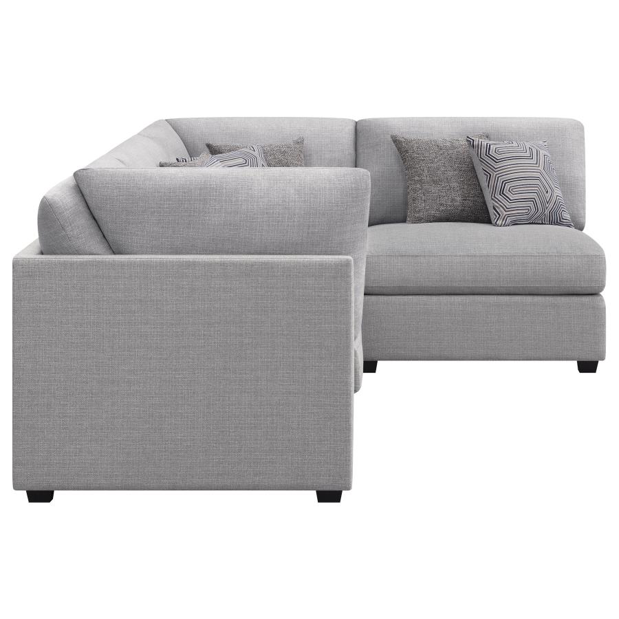 Cambria 4-piece Upholstered Modular Sectional Sofa Grey view 5